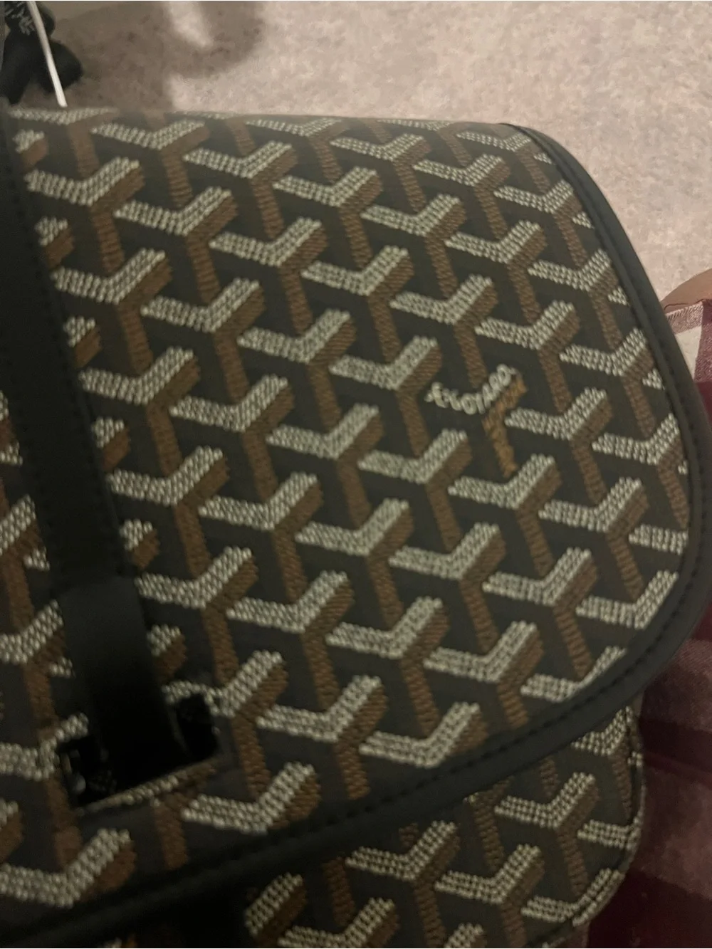 Goyard Black and Dark Brown Messenger Bag